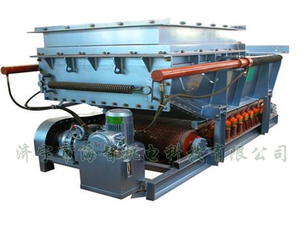 它將帶式（甲帶）給料機(jī)的手動檢修閘門改為電動、液動或氣動控制閥門，增大了閘門推力